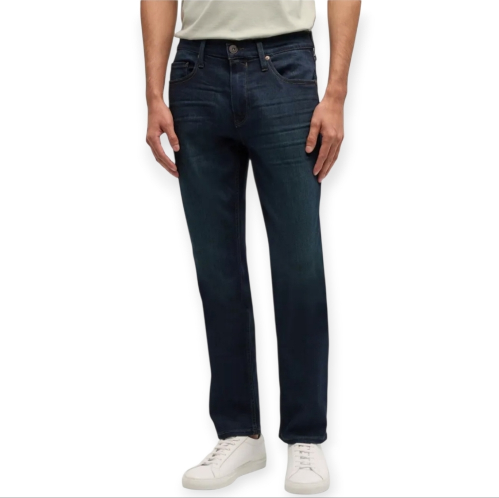 Paige Trenscend Federal Slim Straight Jeans Mens Size 33 Colman Dark Wash New